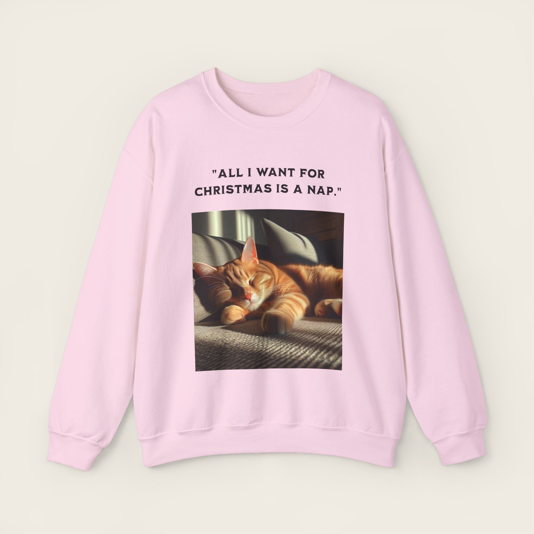 "All I want for Christmas is a nap." Unisex Crewneck Sweatshirt