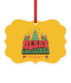 MERRY CHRISTMAS Metal Plaque Ornament