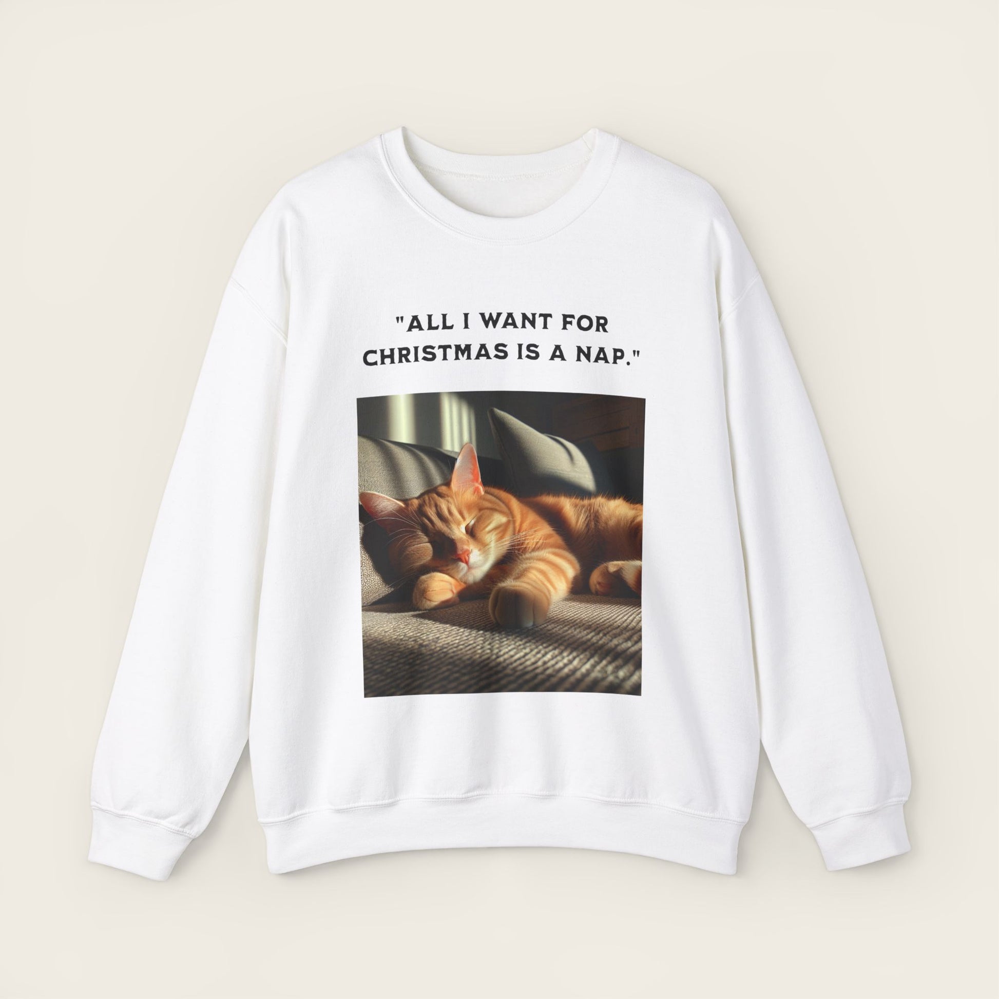 "All I want for Christmas is a nap." Unisex Crewneck Sweatshirt