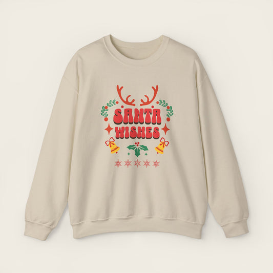 SANTA WISHES Christmas Unisex Crewneck Sweatshirt