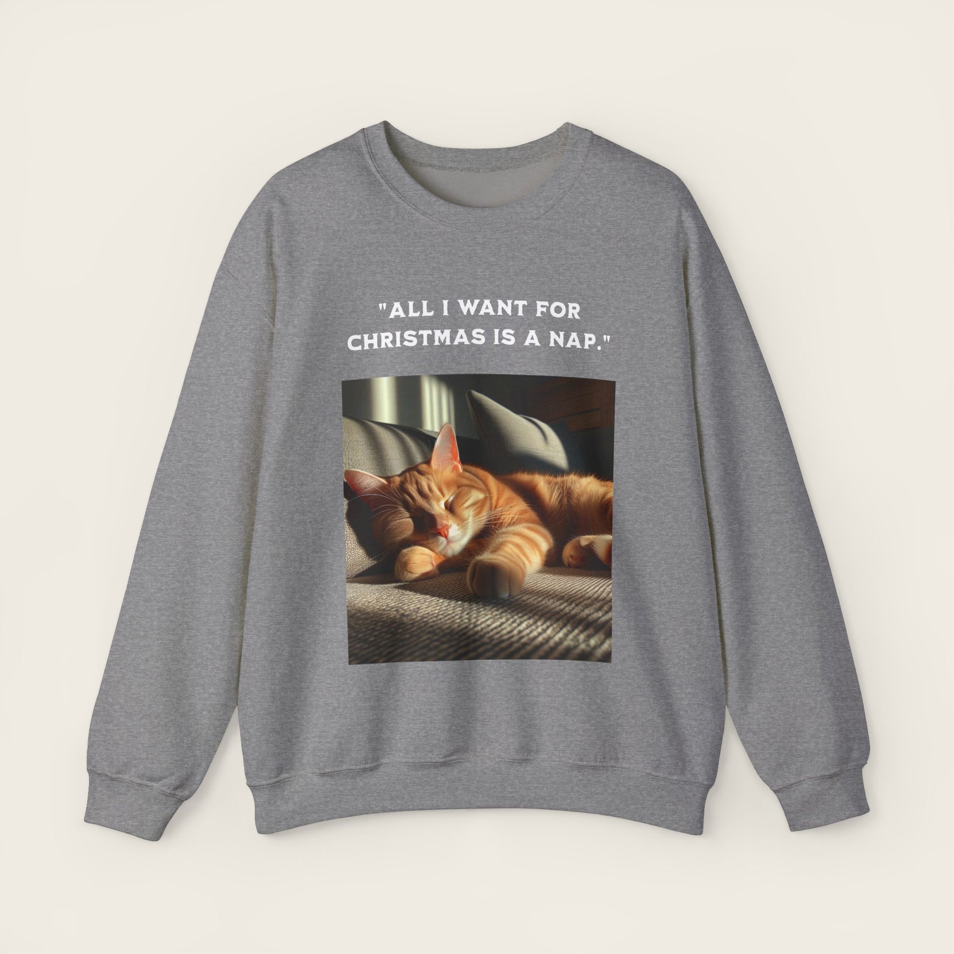 "All I want for Christmas is a nap." Unisex Crewneck Sweatshirt