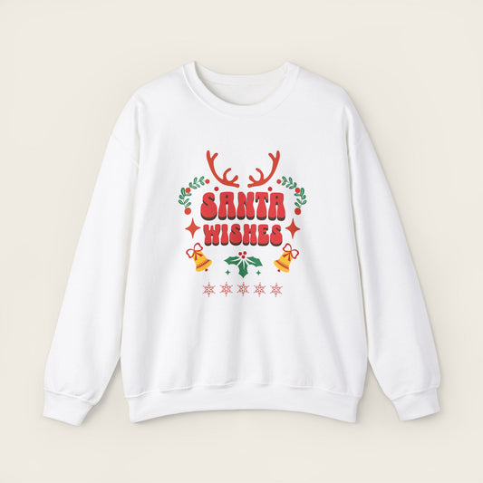 SANTA WISHES Christmas Unisex Crewneck Sweatshirt