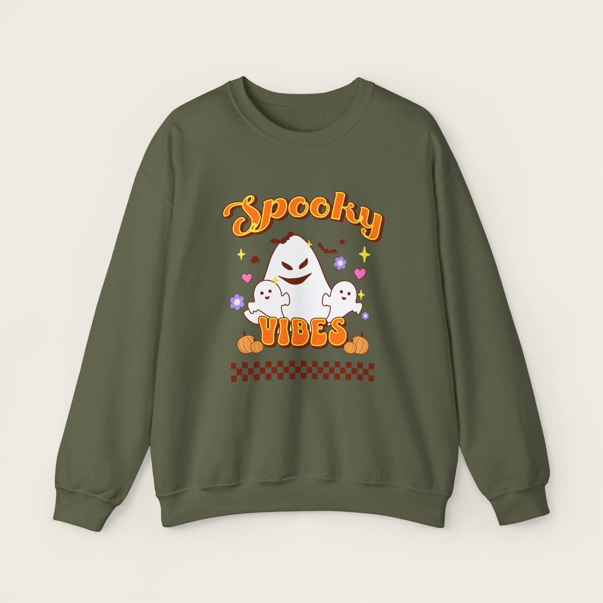 SPOOKY VIBES Halloween Unisex Crewneck Sweatshirt