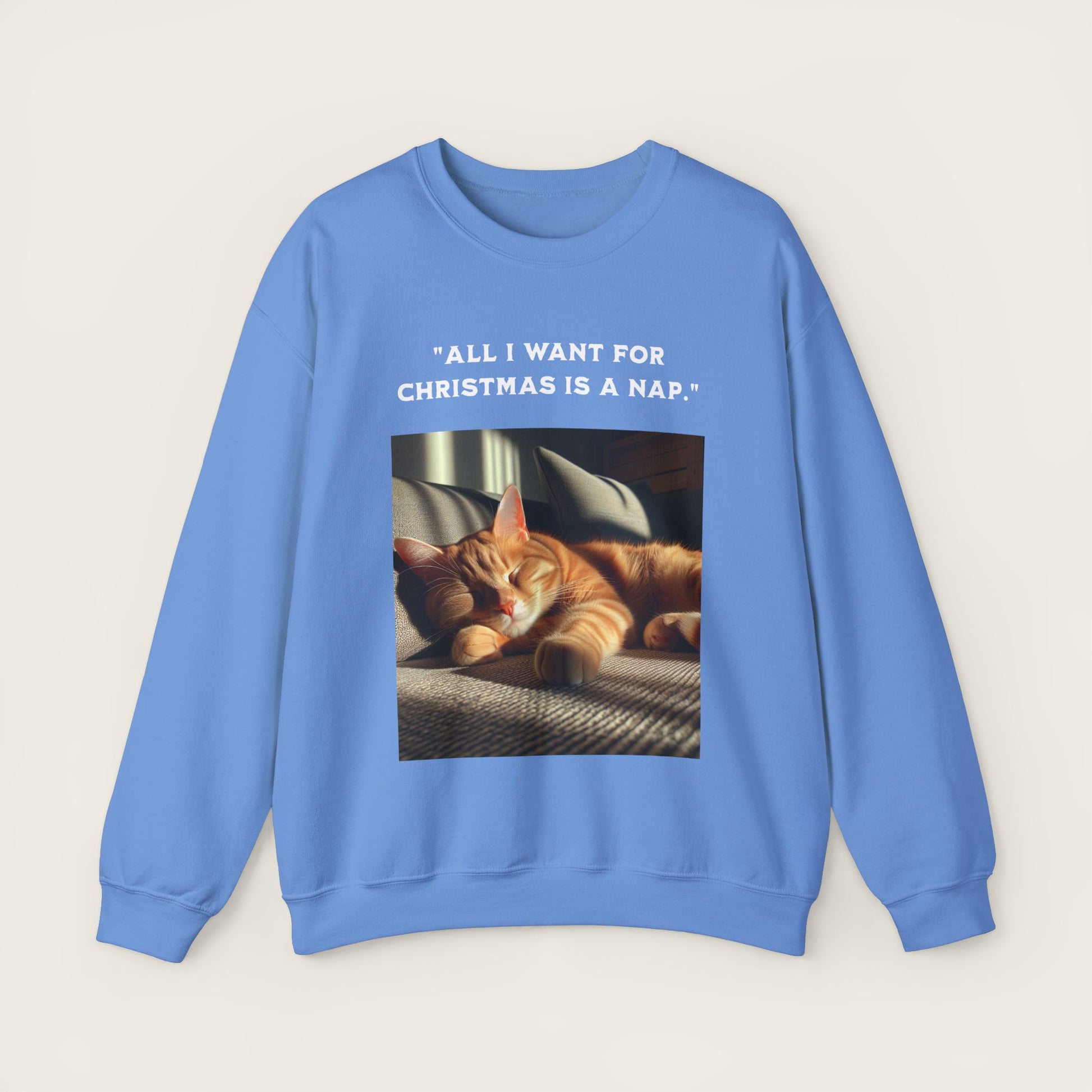 "All I want for Christmas is a nap." Unisex Crewneck Sweatshirt