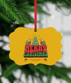 MERRY CHRISTMAS Metal Plaque Ornament