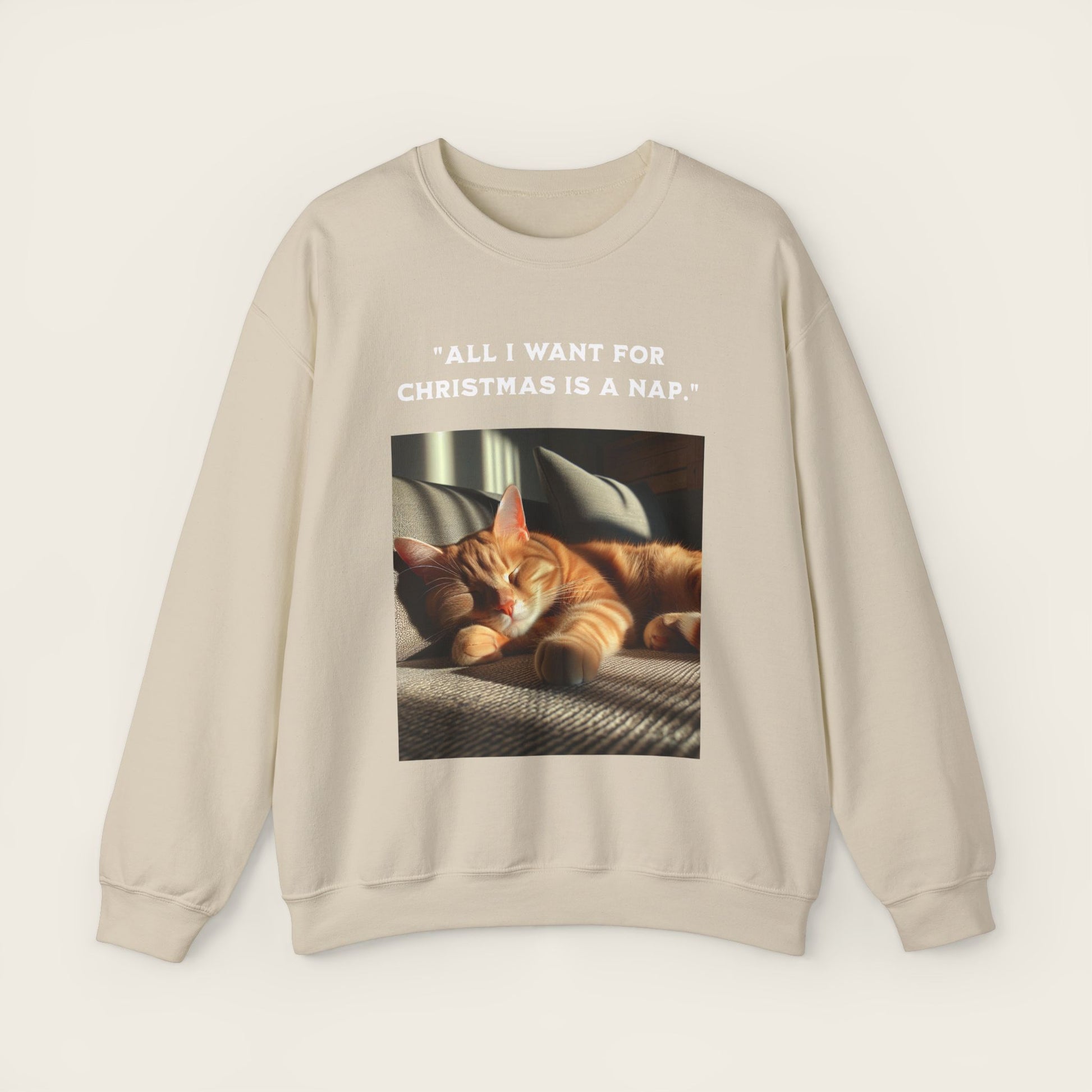 "All I want for Christmas is a nap." Unisex Crewneck Sweatshirt